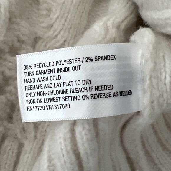 A New Day Cardigan Chunky Sweater Cream Woman Size Small Rhinestone Buttons - Picture 9 of 9